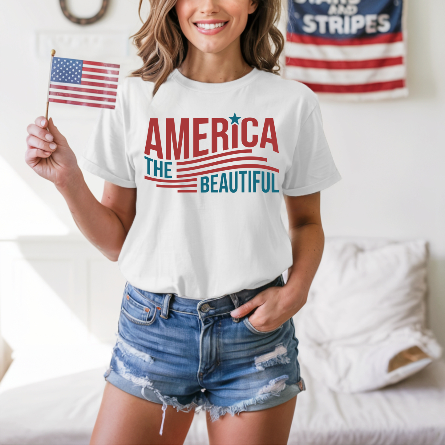 America the Beautiful DTF Transfer