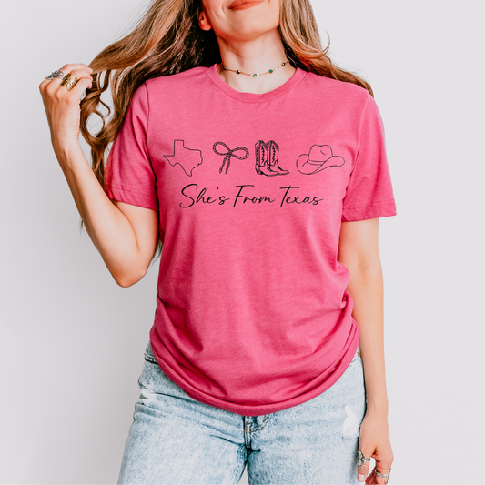 She's From Texas Screen Print