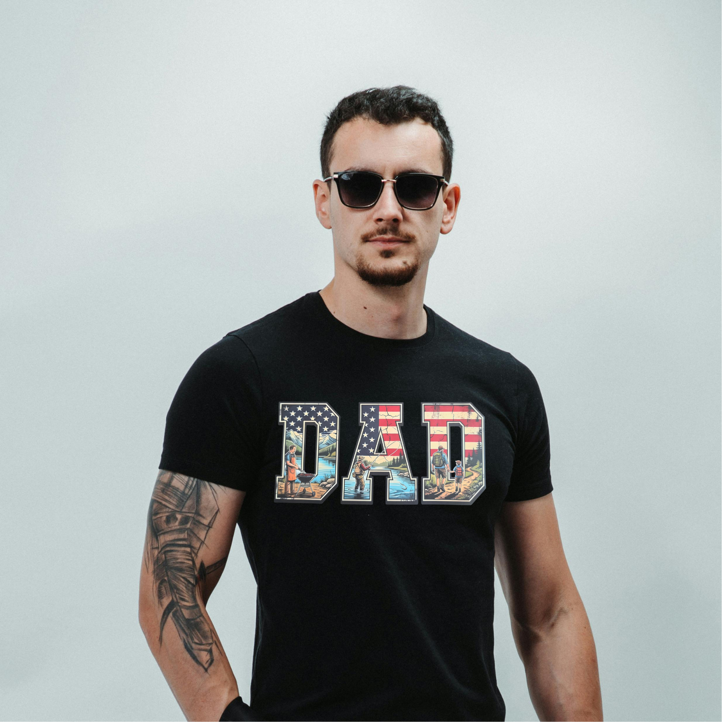 Patriotic Dad DTF Transfer