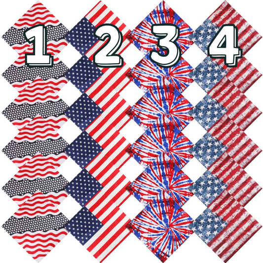 Patriotic Bandanas (Optional Pup Designs)