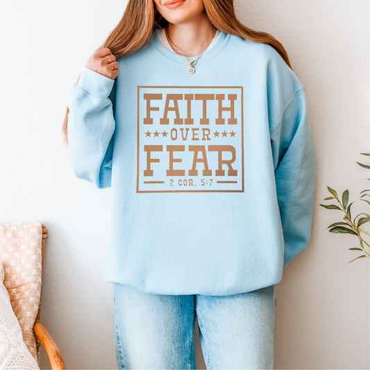 Faith Over Fear BROWN INK Screen Print