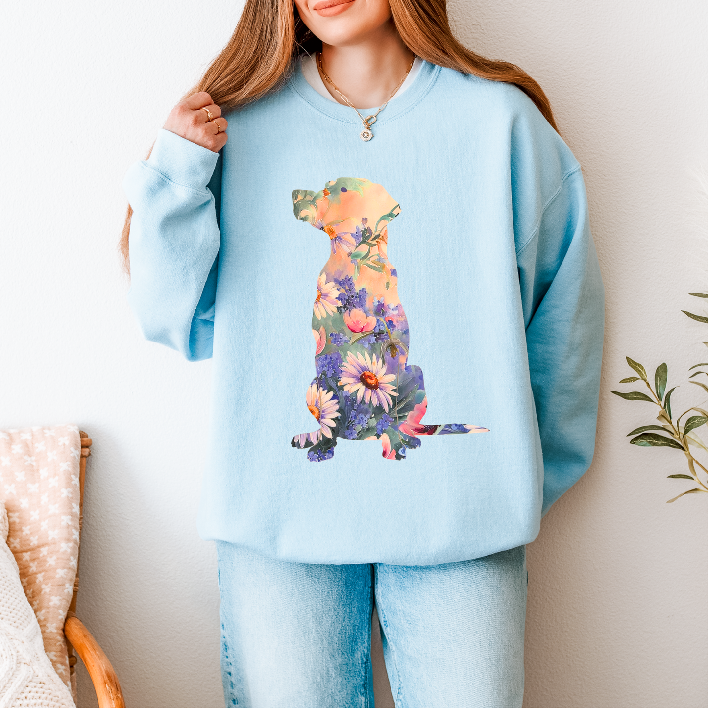 Floral Dog Life is Better with a Dog DTF Transfer