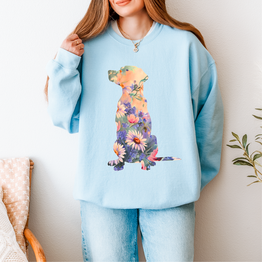 Floral Dog Life is Better with a Dog DTF Transfer