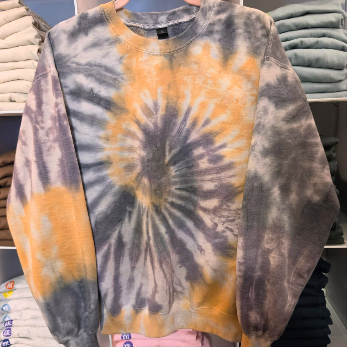 Halloween Spiral Tie Dye Sweatshirt