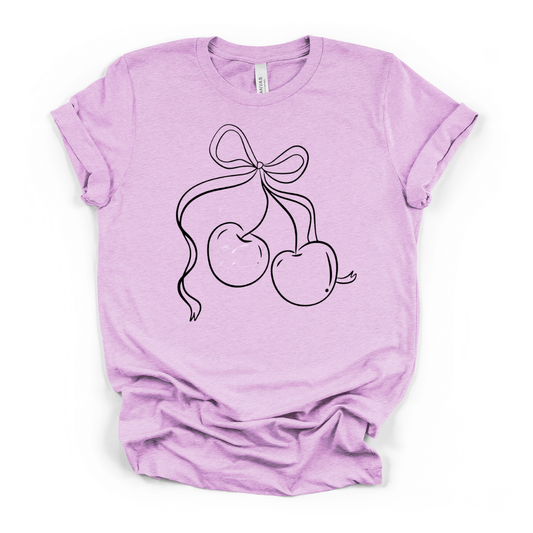 Cherry Bow Doodle Screen Print