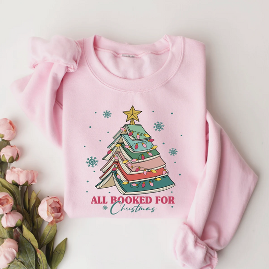 Glitter All Booked for Christmas Graphic Tee