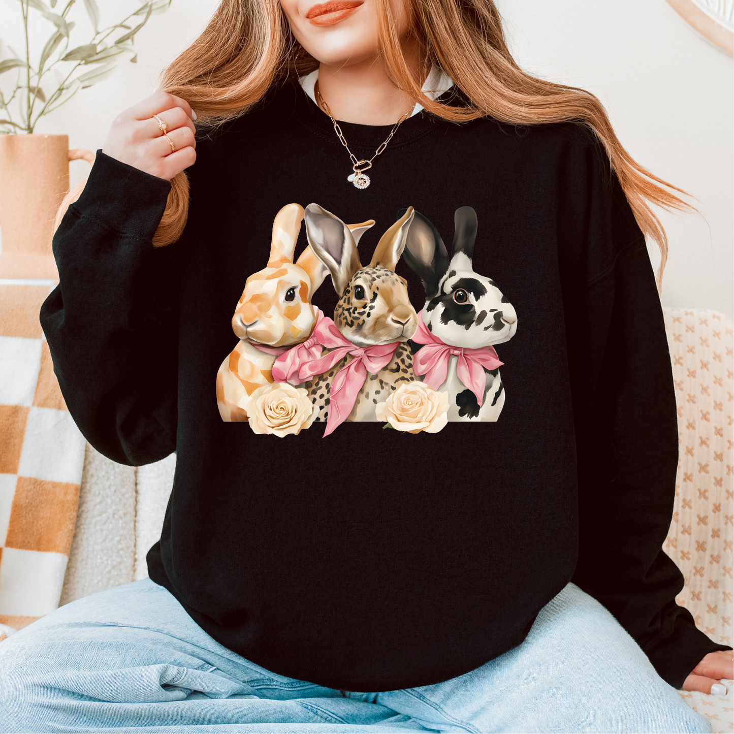 Spring Bunnies Clear Film Screen Print