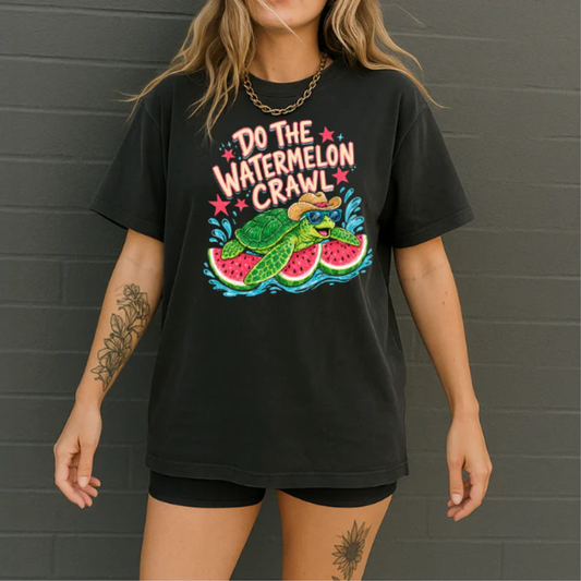 Watermelon Crawl Clear Film Screen Print