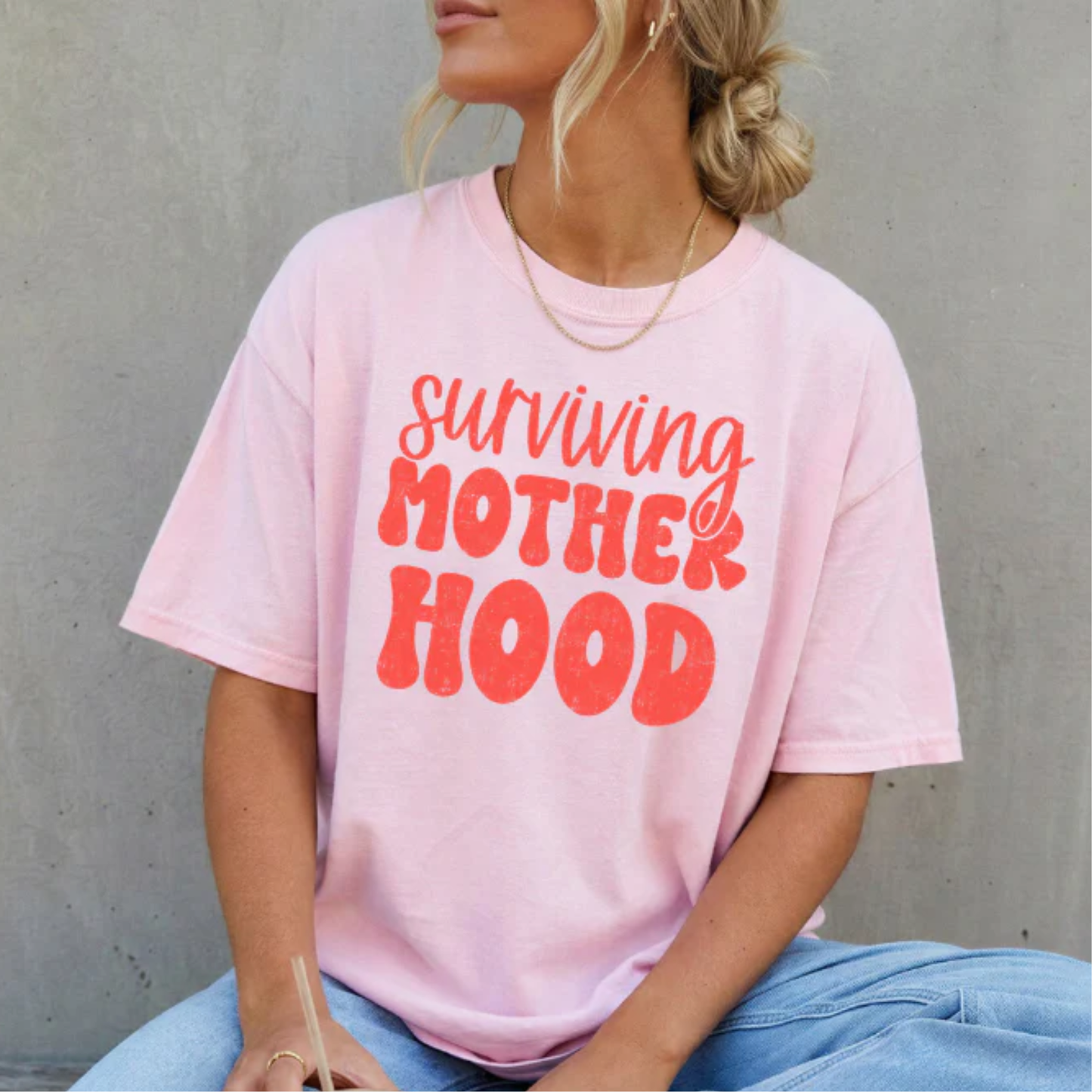 Surviving Motherhood RED INK Screen Print
