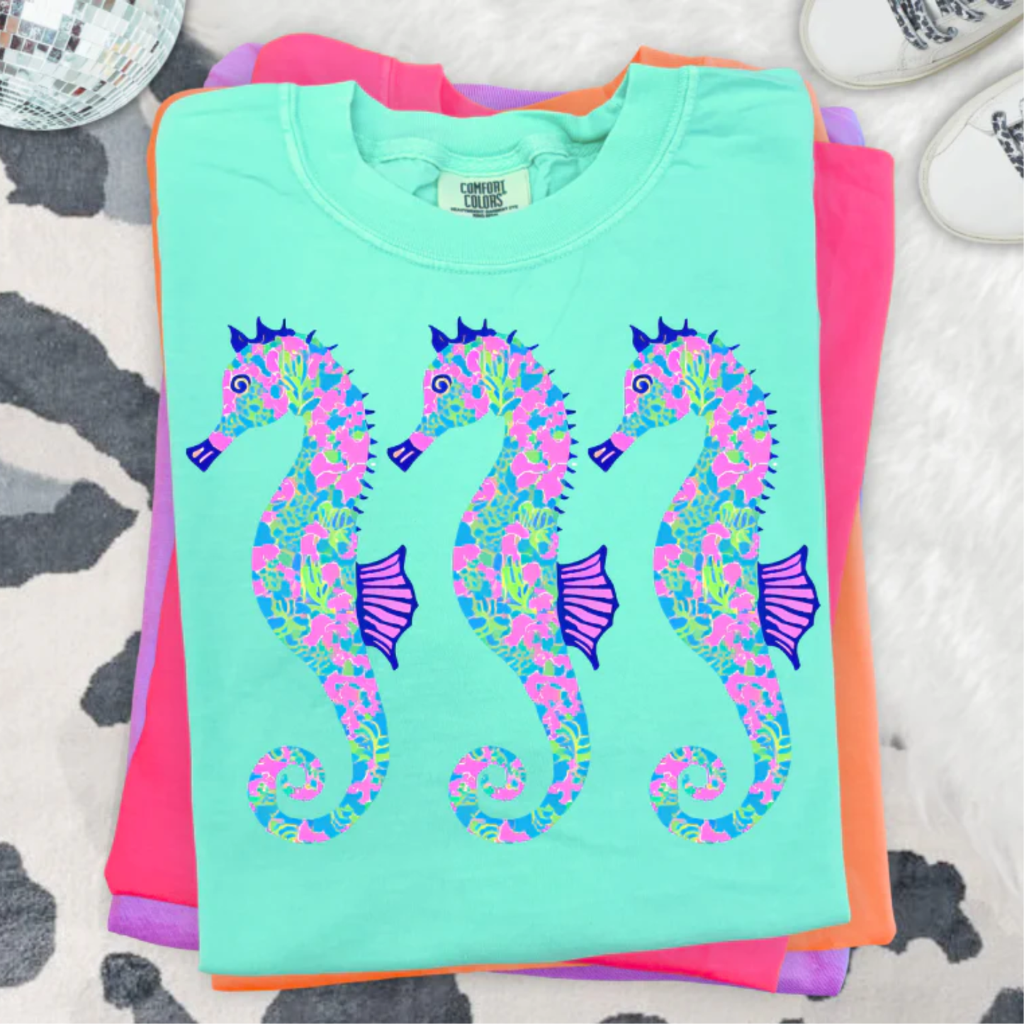 Seahorses Clear Film Screen Print