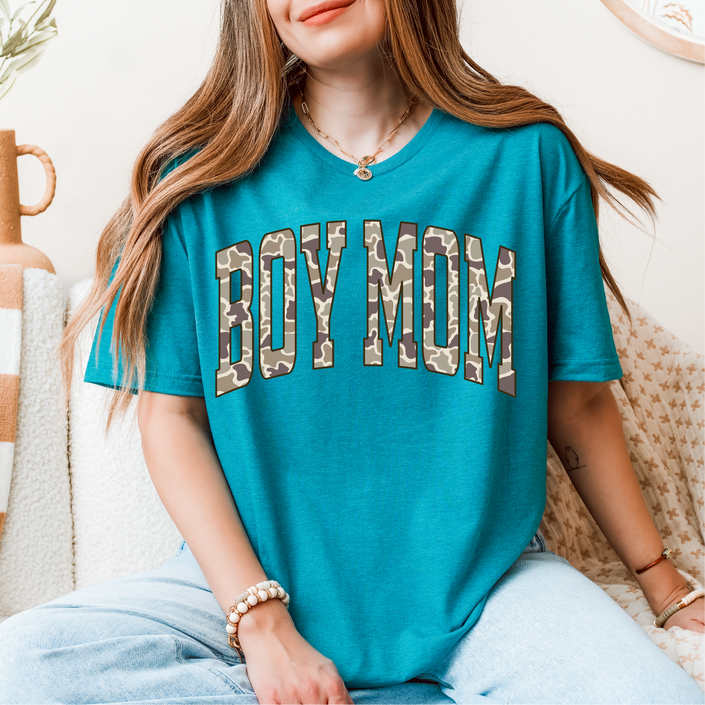 Camo Boy Mom DTF Transfer