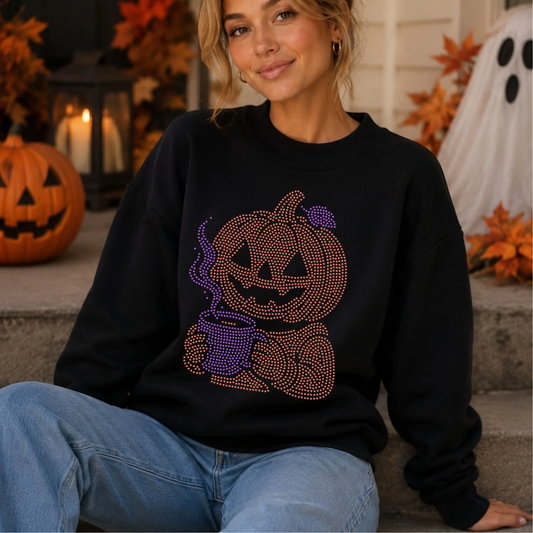 Coffee Pumpkin Spangles Transfer