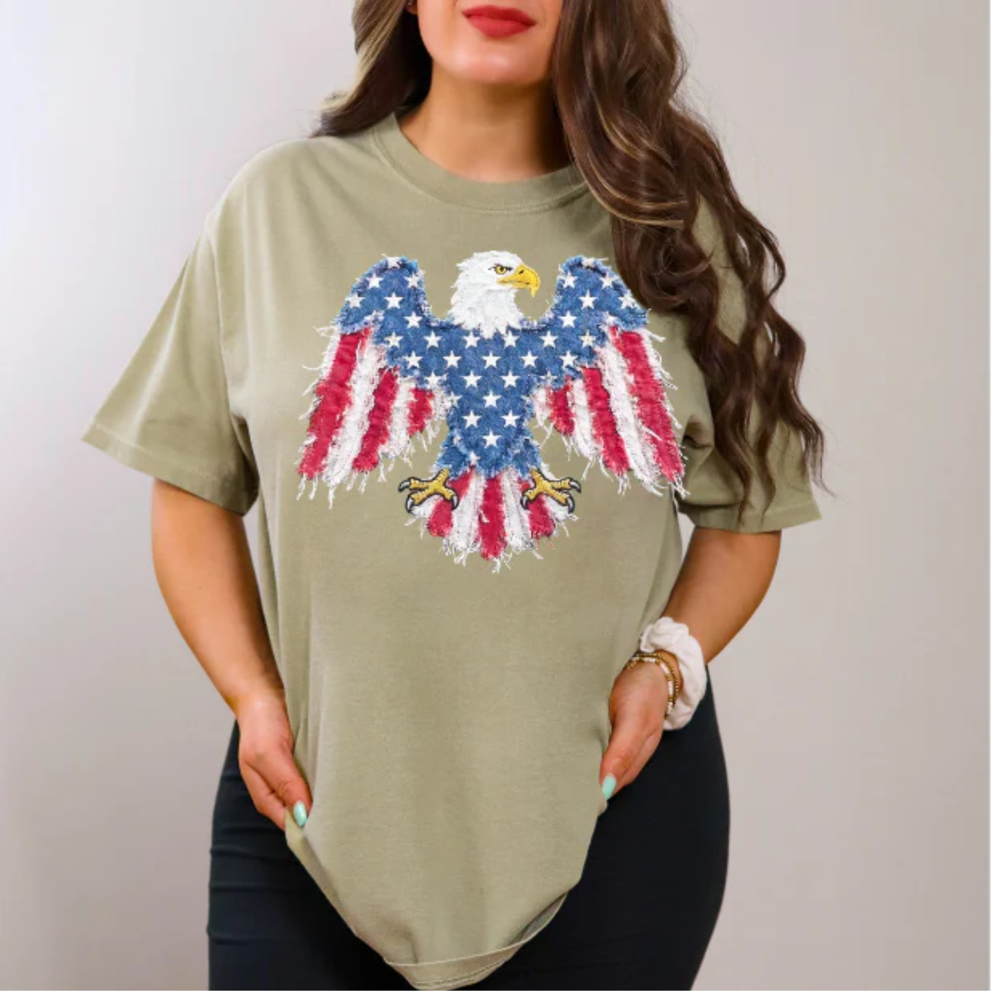 Blue Jean Eagle Clear Film Screen Print