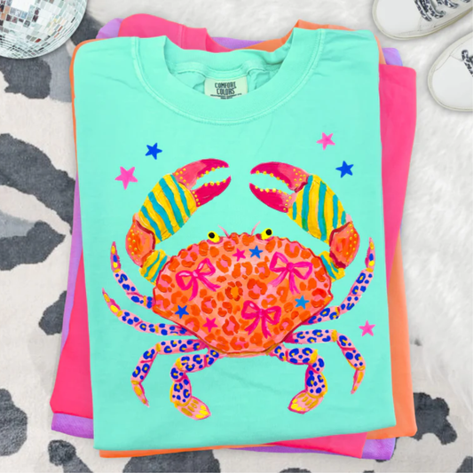 Summer Crab Clear Film Screen Print