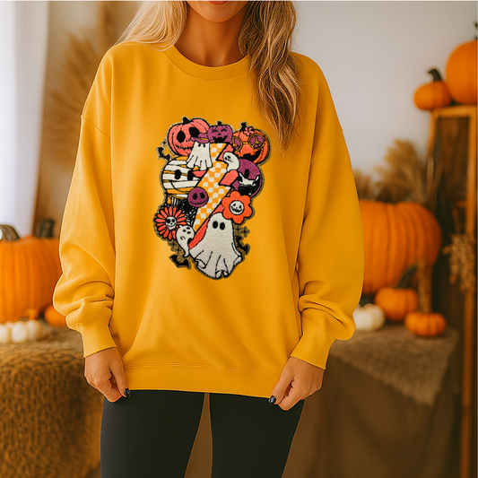 Halloween Bolt Chenille Patch