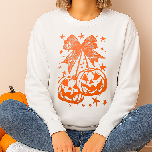 Pumpkin Cherries ORANGE INK Screen Print
