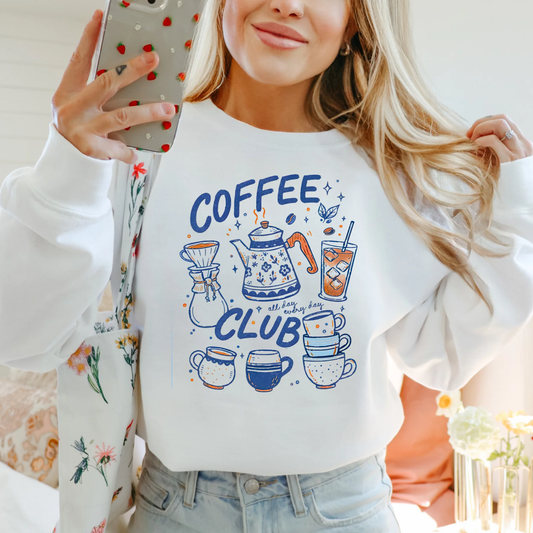 Coffee Club Clear Film Screen Print