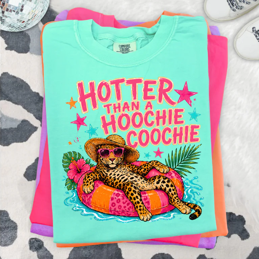 Hotter than a Hoochie Coochie Clear Film Screen Print