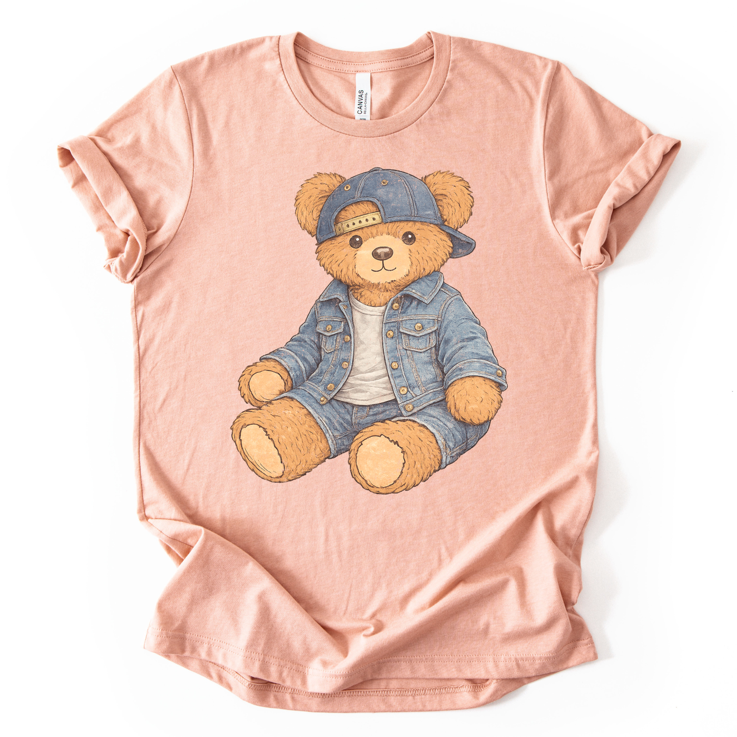 Vintage Boy Bear Clear Film Screen Print