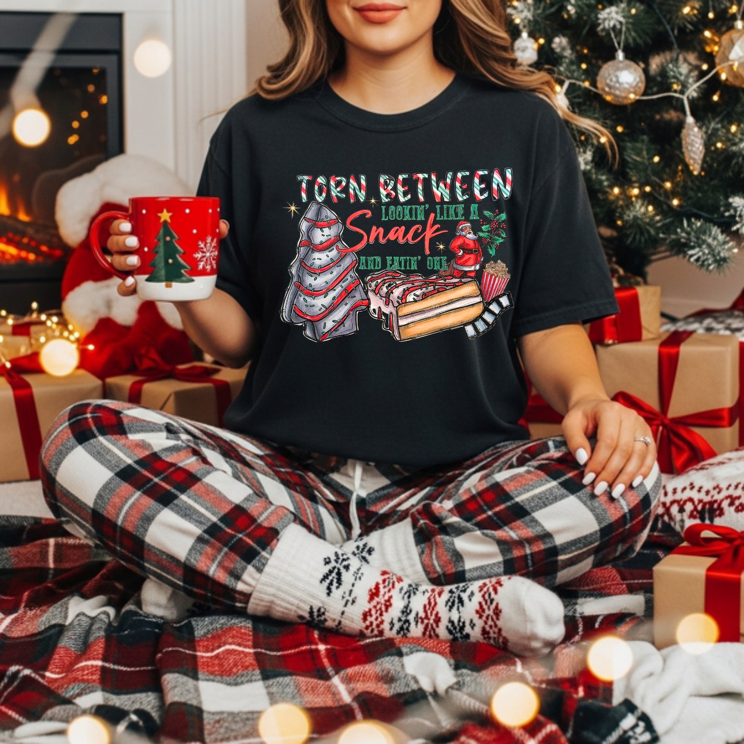 Torn Between Looking like a Snack and Eatin' One DTF Transfer