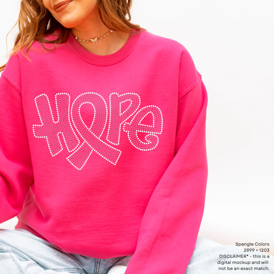 Hope Spangles Transfer PINK & WHITE COLOR