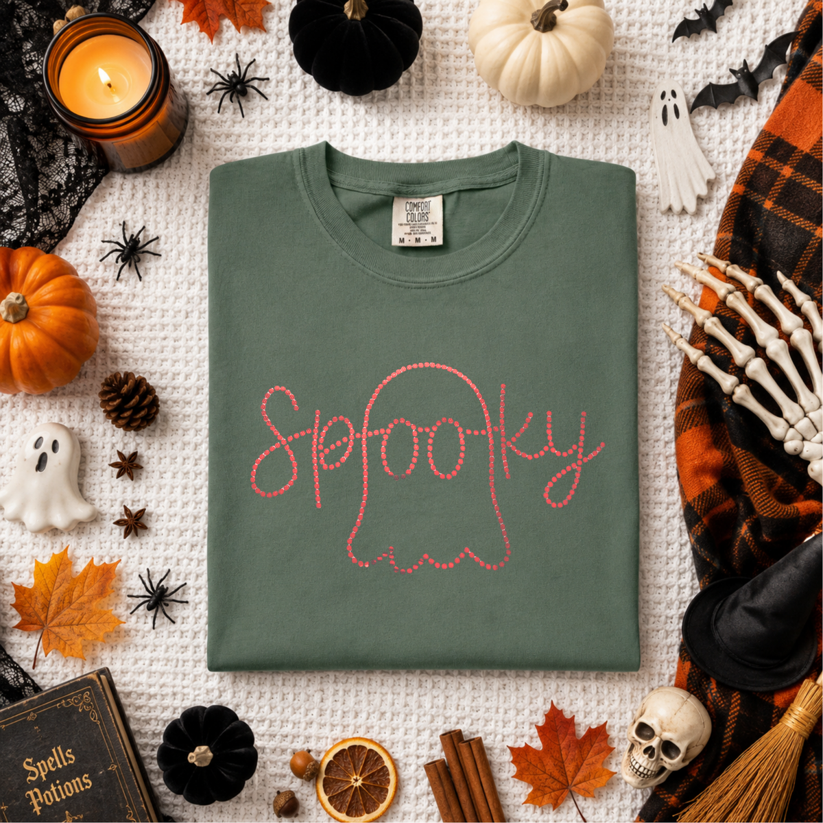 Orange Spooky Spangles Transfer