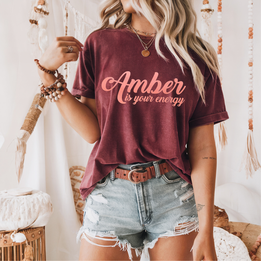 Amber is Your Energy TERRACOTTA INK Screen Print