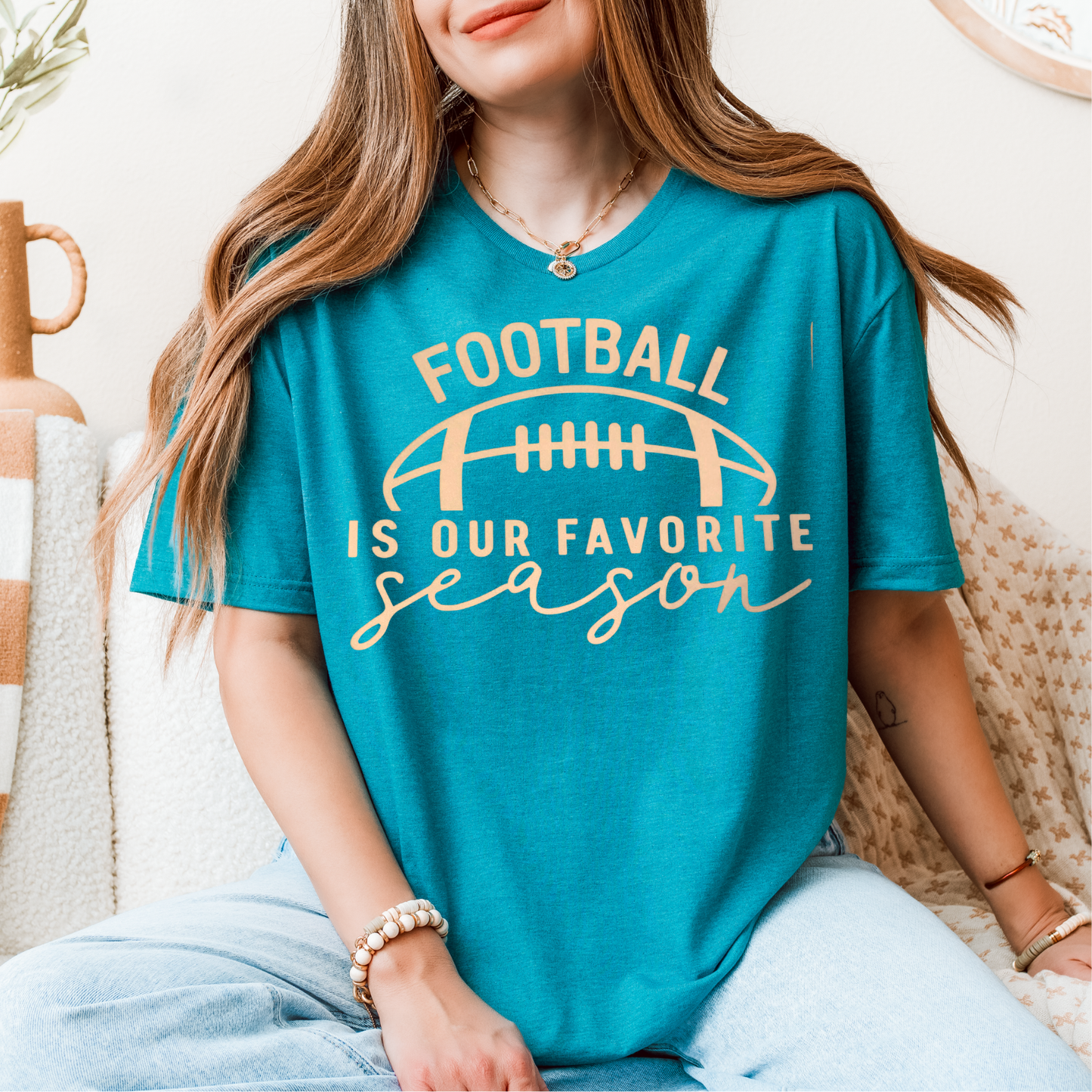 Football is our Favorite Season OATMEAL INK Screen Print