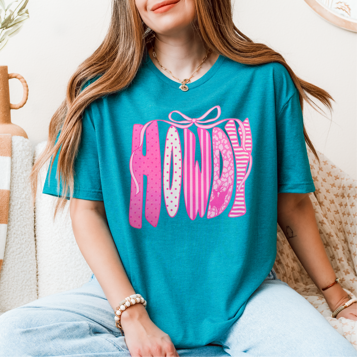 Pink Howdy Clear Film Screen Print