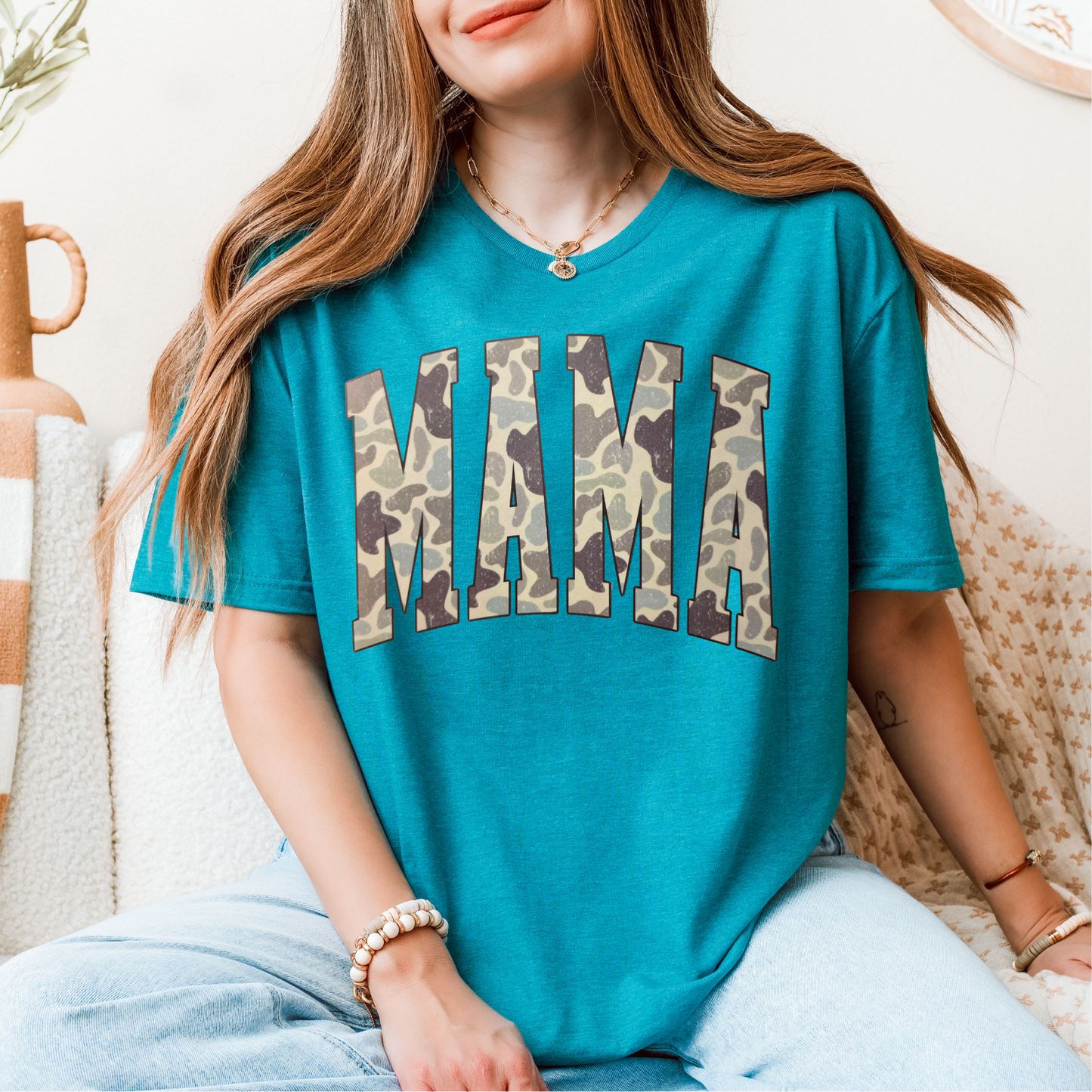 Camo Mama Clear Film Screen Print