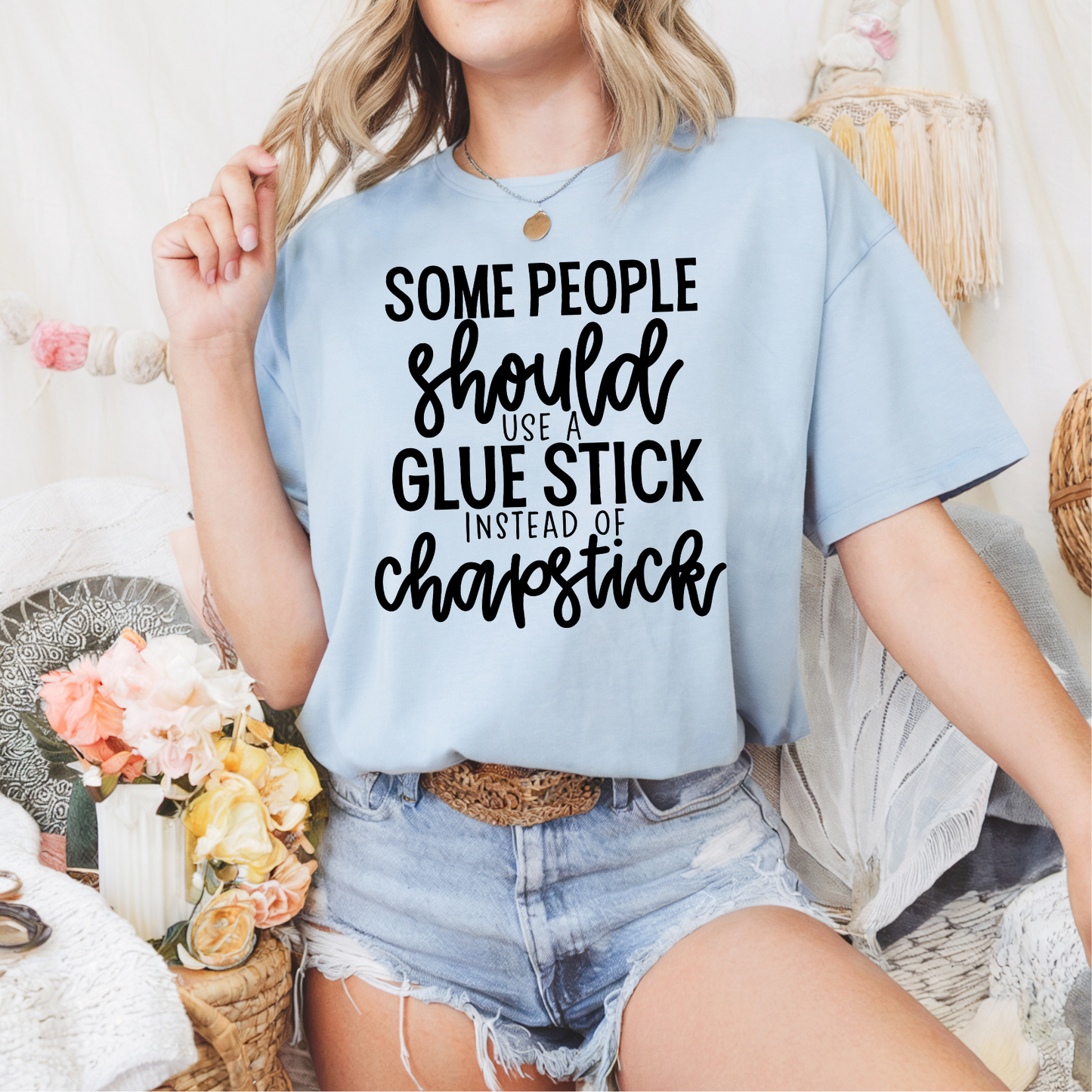 Some People Should use a Glue Stick Screen Print