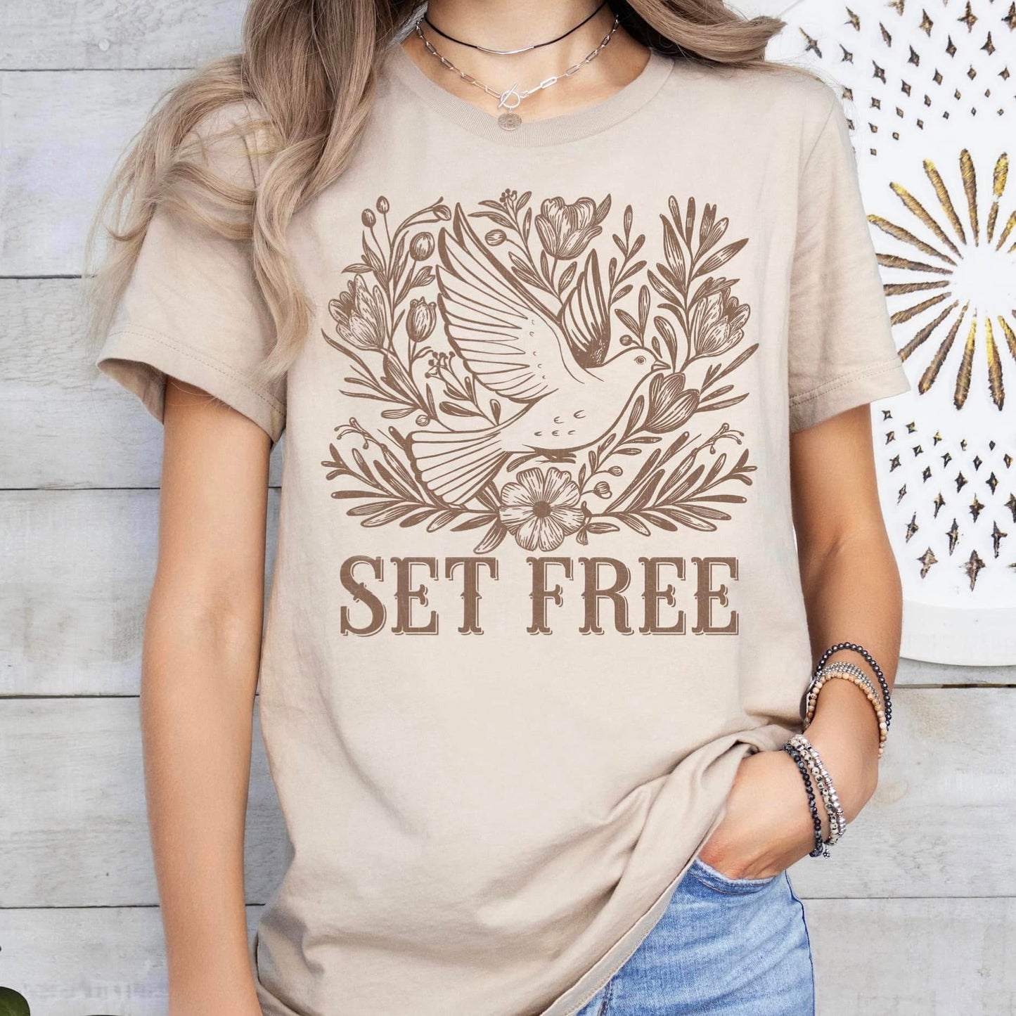 Set Free BROWN INK Screen Print