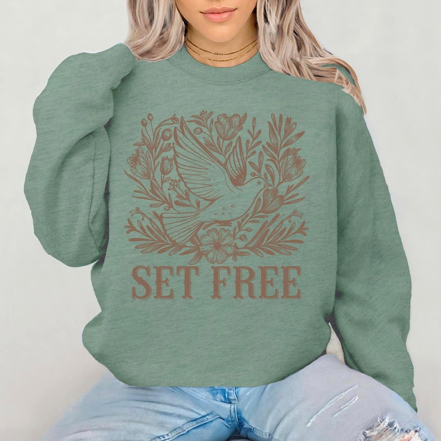 Set Free BROWN INK Screen Print