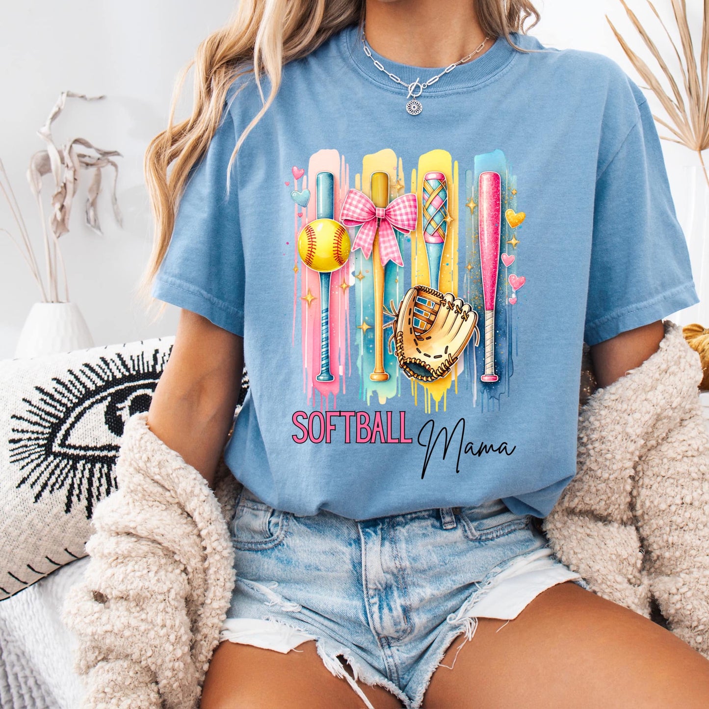 Softball Mama Clear Film Screen Print