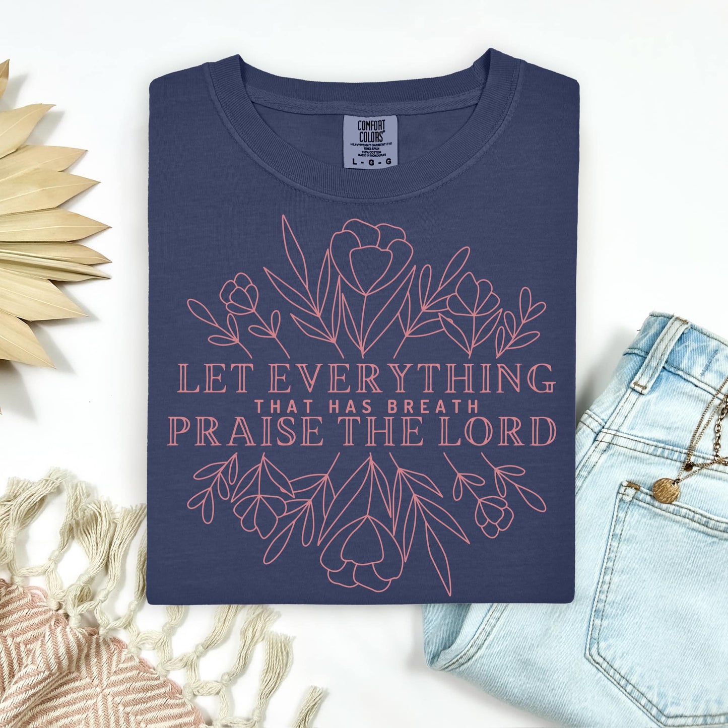 Let Everything That Has Breath Praise the Lord MAUVE INK Screen Print
