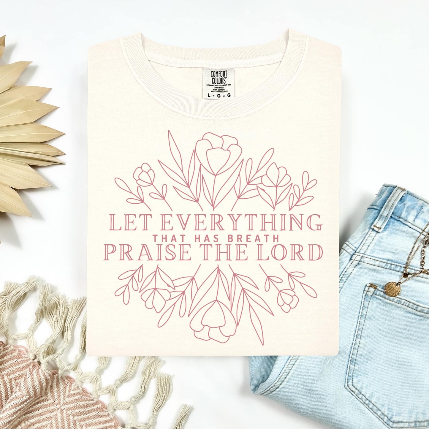 Let Everything That Has Breath Praise the Lord MAUVE INK Screen Print