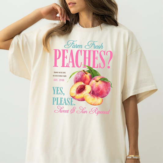 Farm Fresh Peaches DTF Transfer