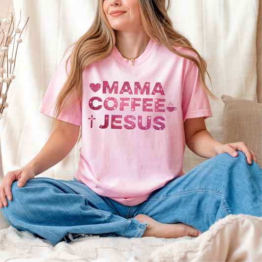 Mama Coffee Jesus DTF Transfer