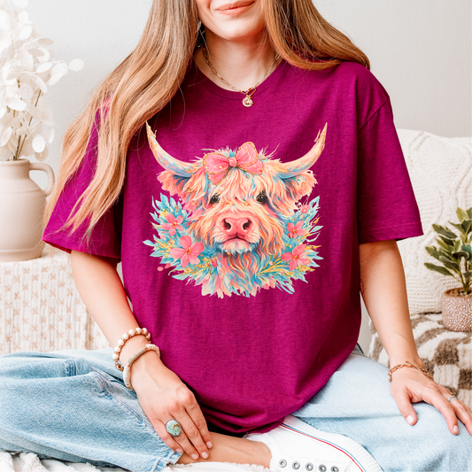 Watercolor Cow DTF Transfer