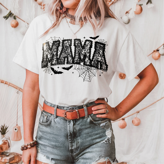 Black Lace Mama Clear Film Screen Print
