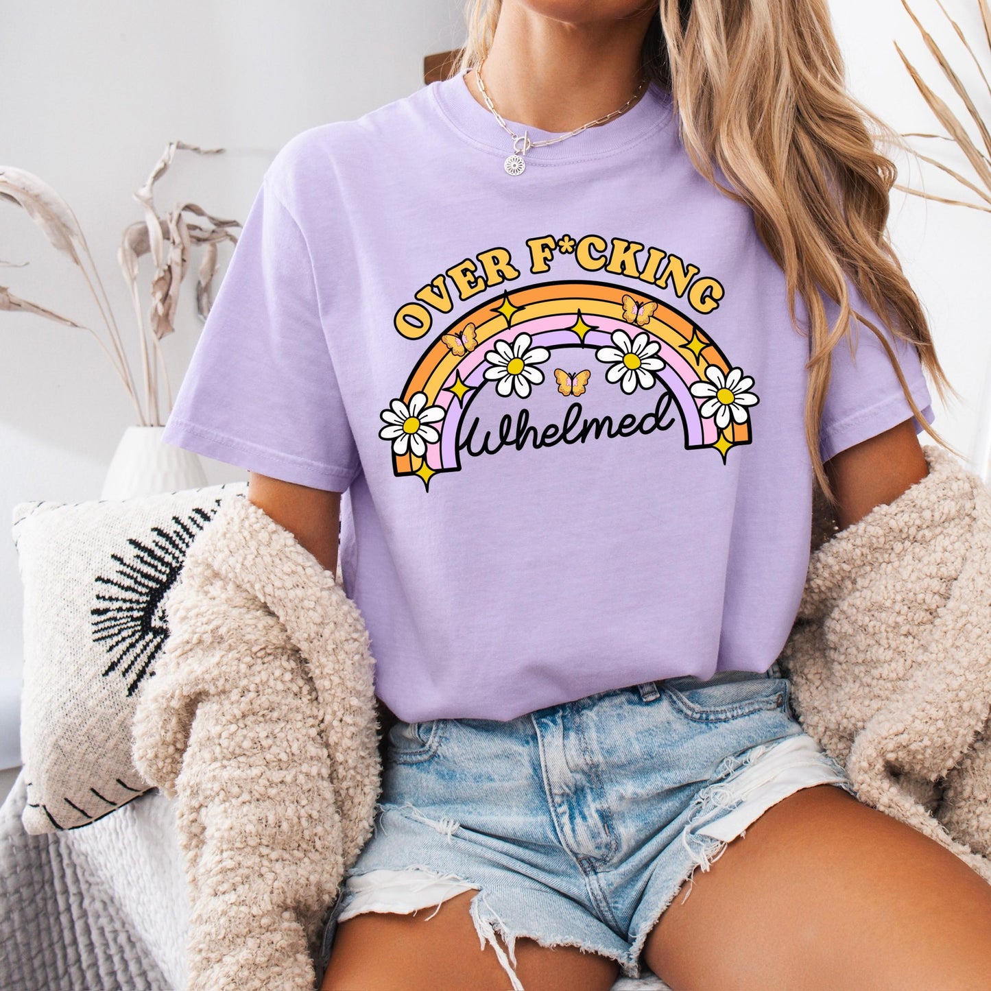 Over F*cking Whelmed Clear Film Screen Print