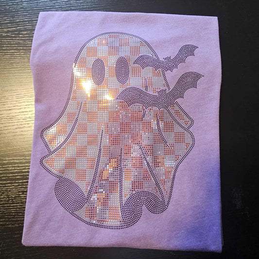 Checkered Ghost Spangle Graphic Tee