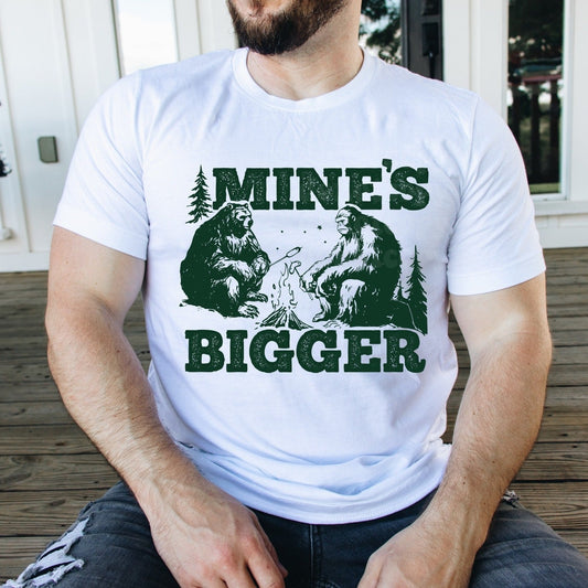 Mine's Bigger HUNTER GREEN INK Screen Print