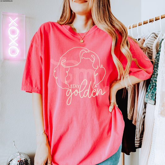 Stay Golden OATMEAL INK Screen Print