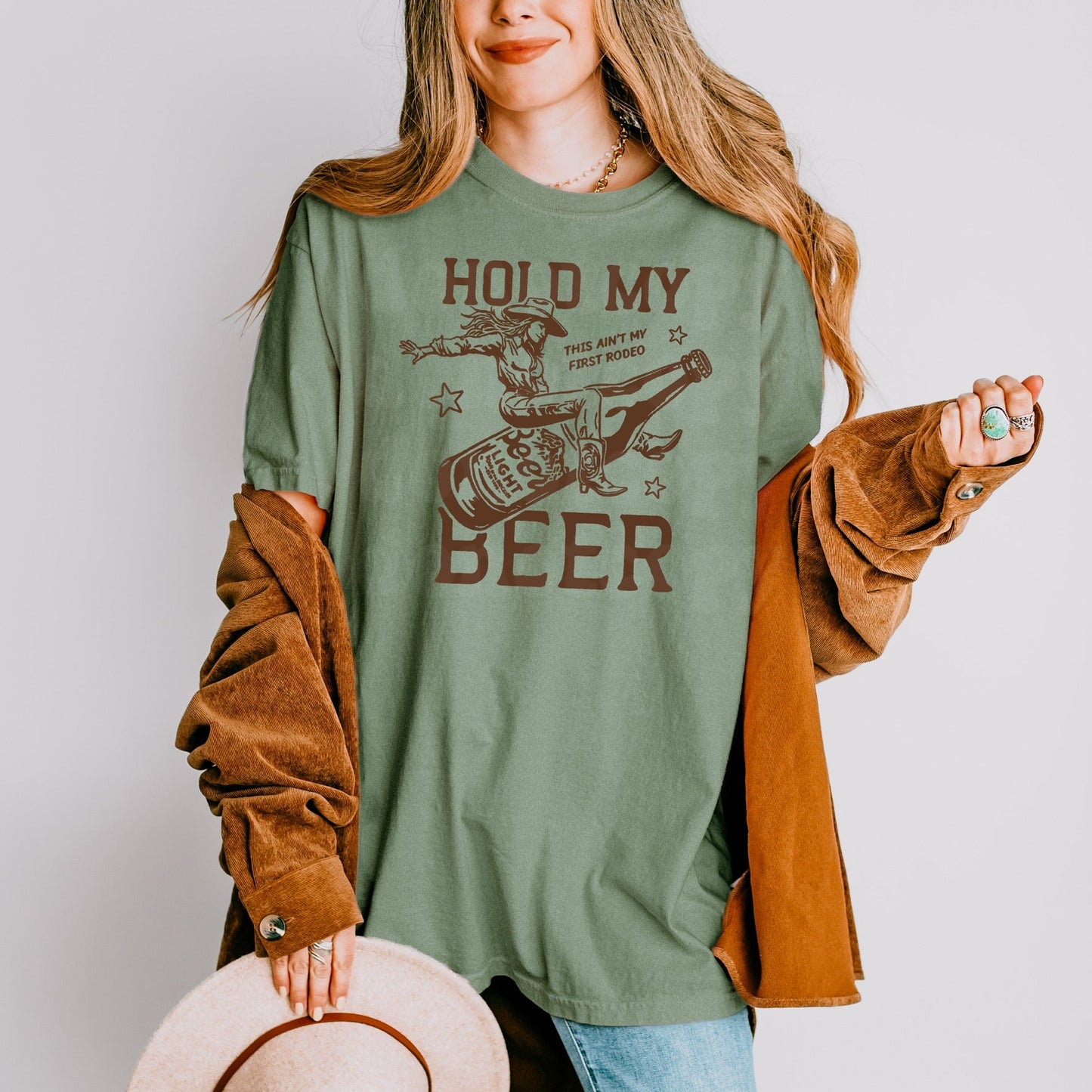 Hold My Beer BROWN INK Screen Print