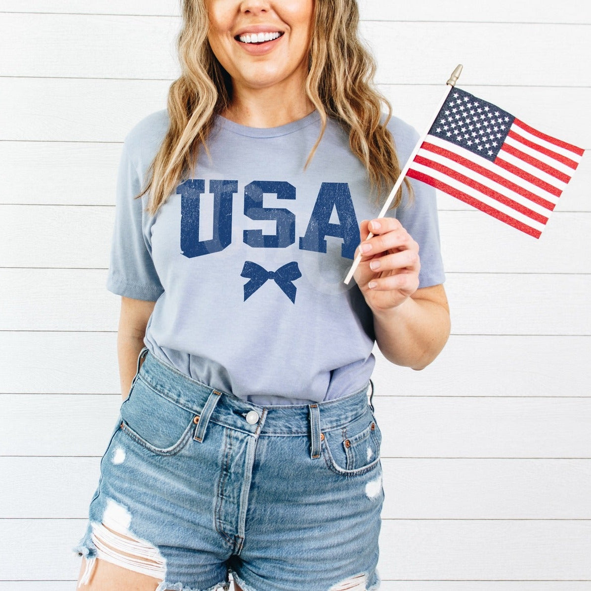 USA BLUE INK Screen Print