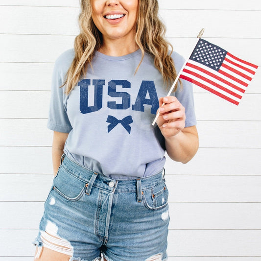 USA BLUE INK Screen Print