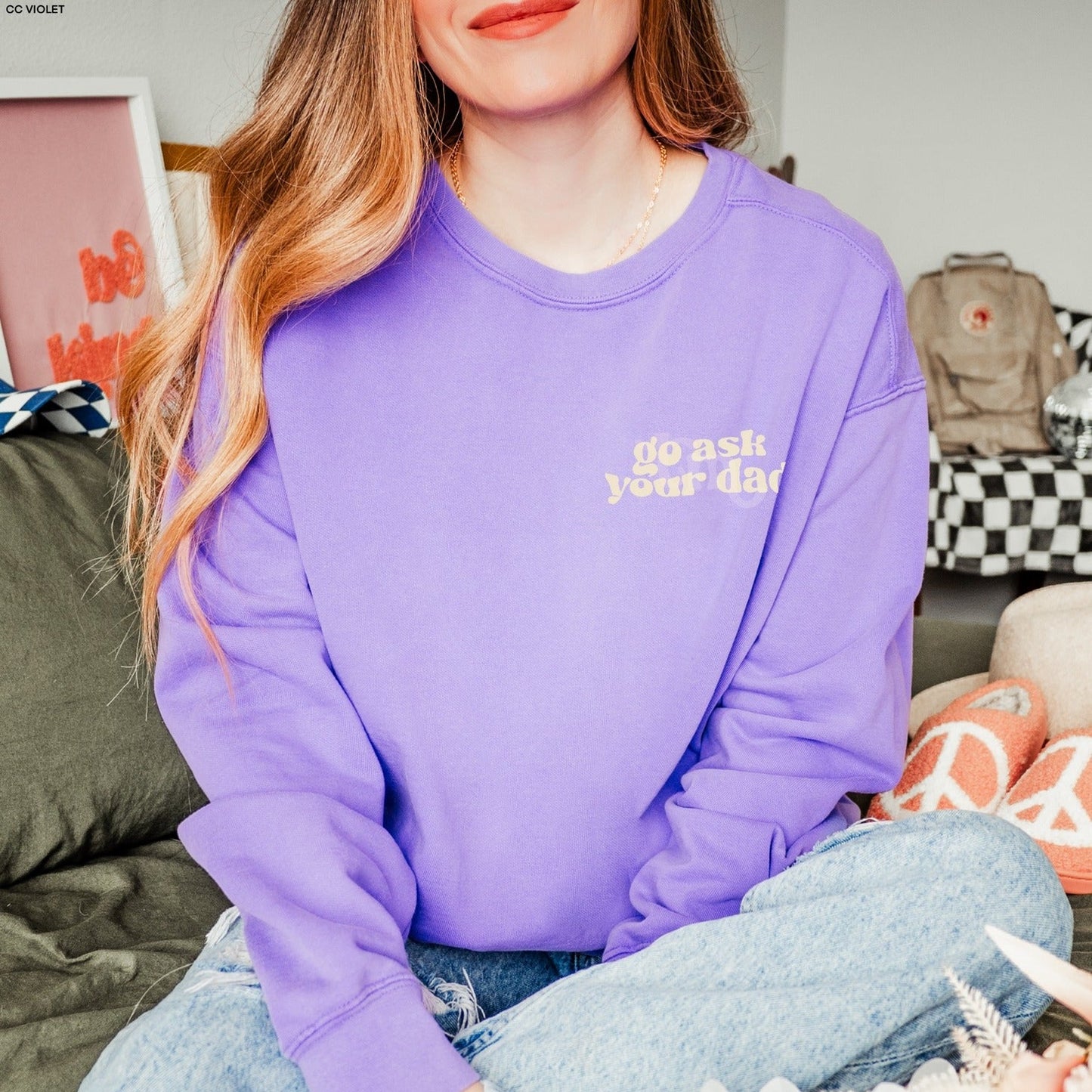 Go Ask Your Dad OATMEAL INK Screen Print