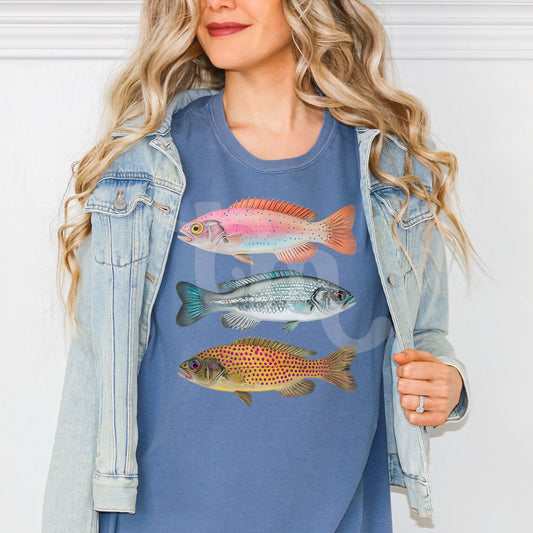 Colorful Fish Graphic Tee