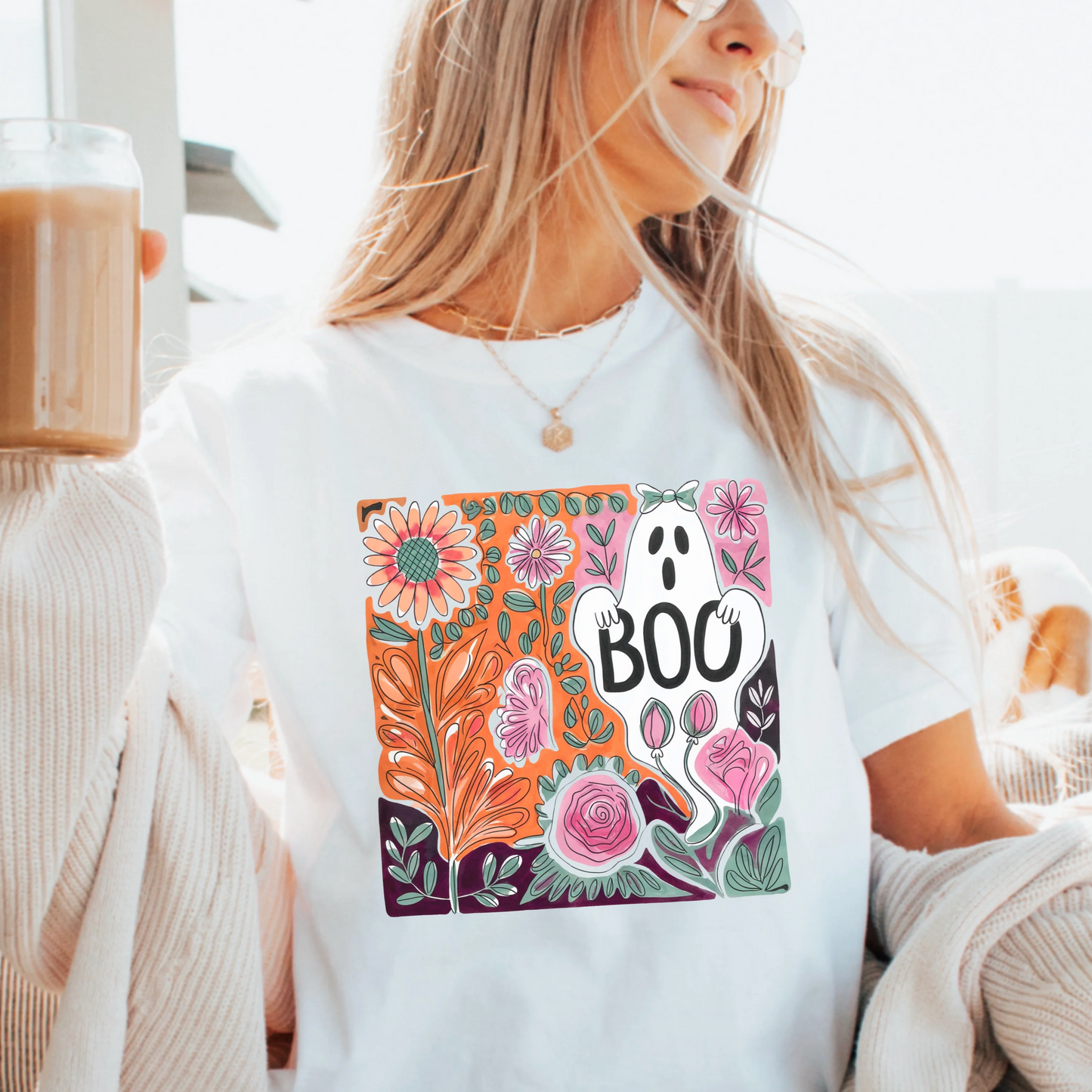Boo Floral Graphic Tee